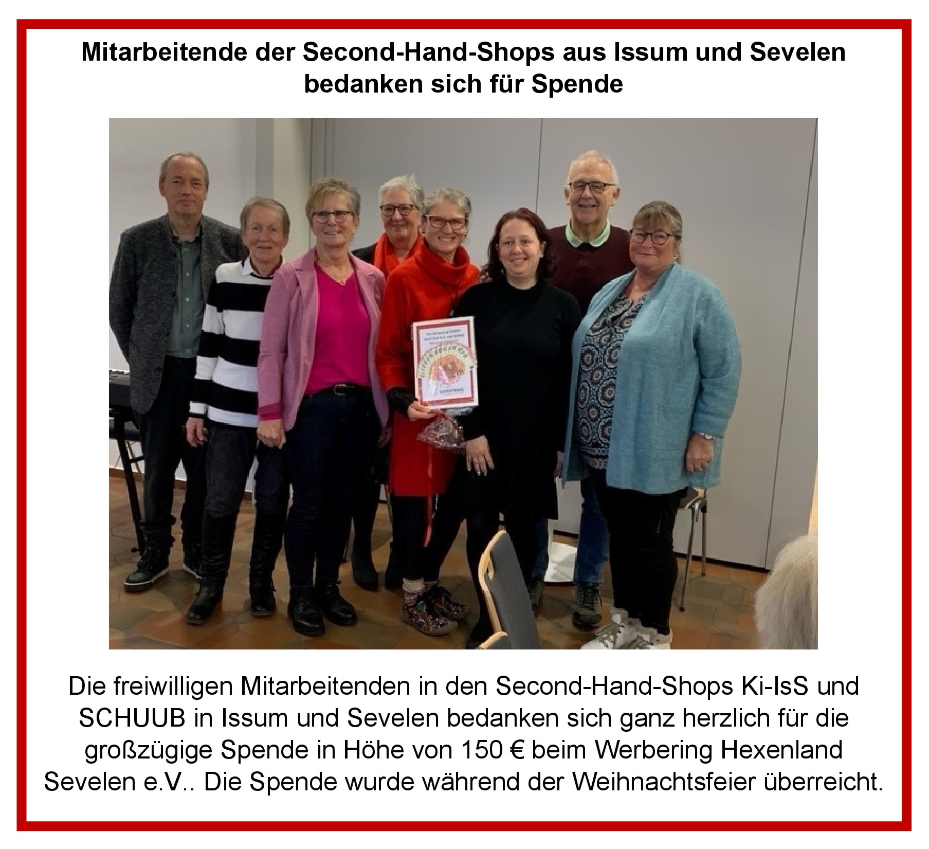 Spende des Werberings Hexenland an die Second-Hand-Shops