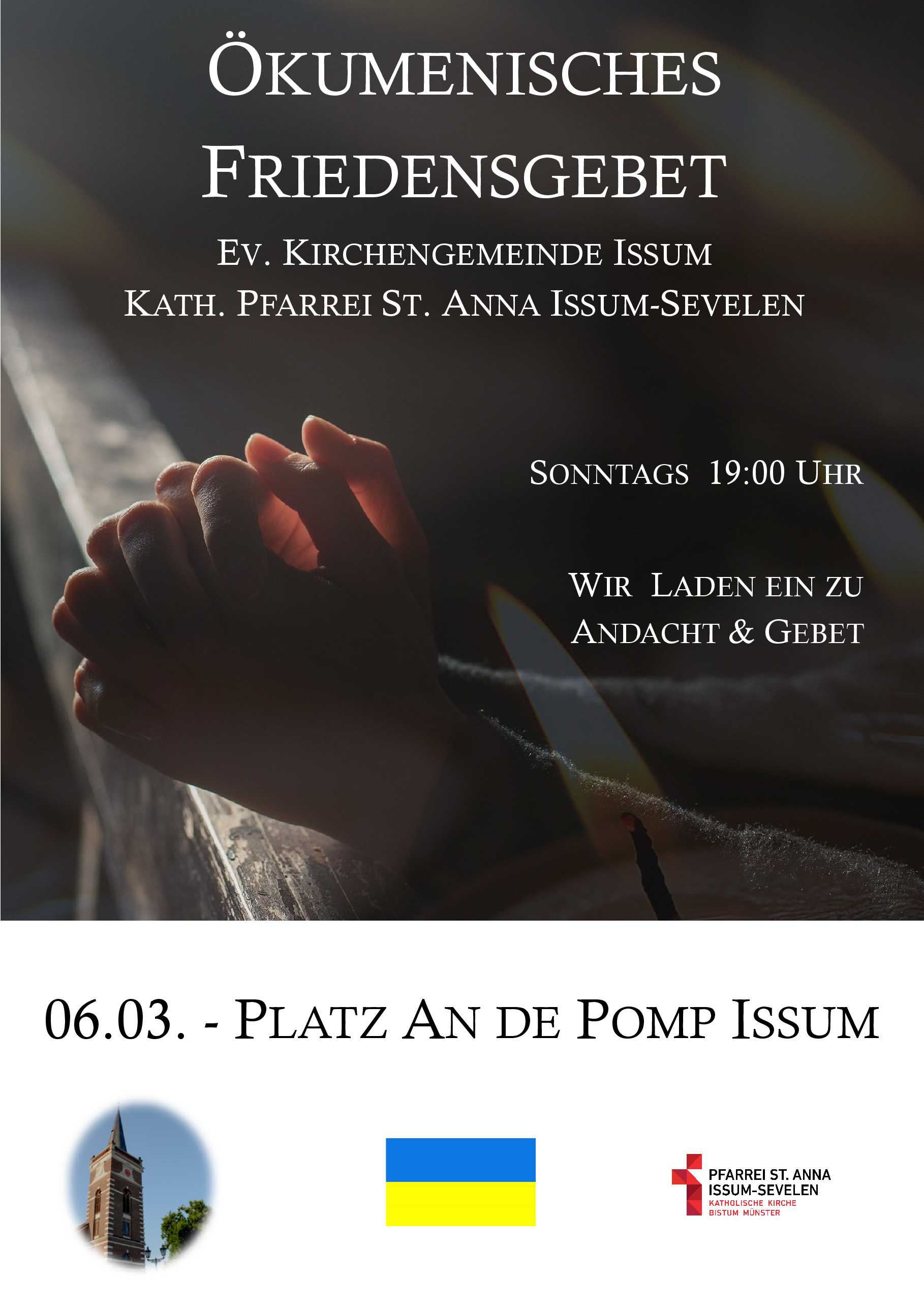 Plakat Friedensgebet Sonntag 0603