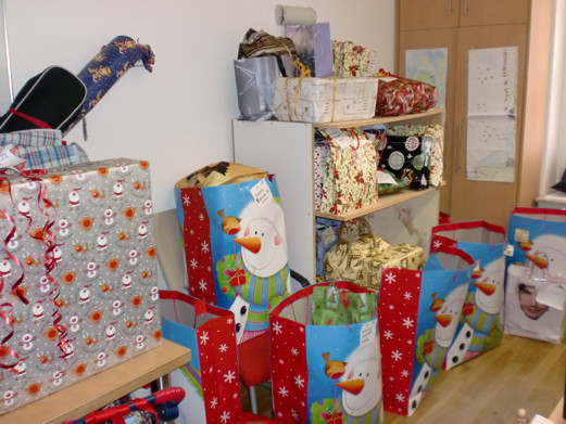 Geschenke der Aktion Christkind Aktiv