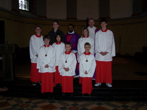 Messdiener am 5. Fastensonntag in St. Antonius